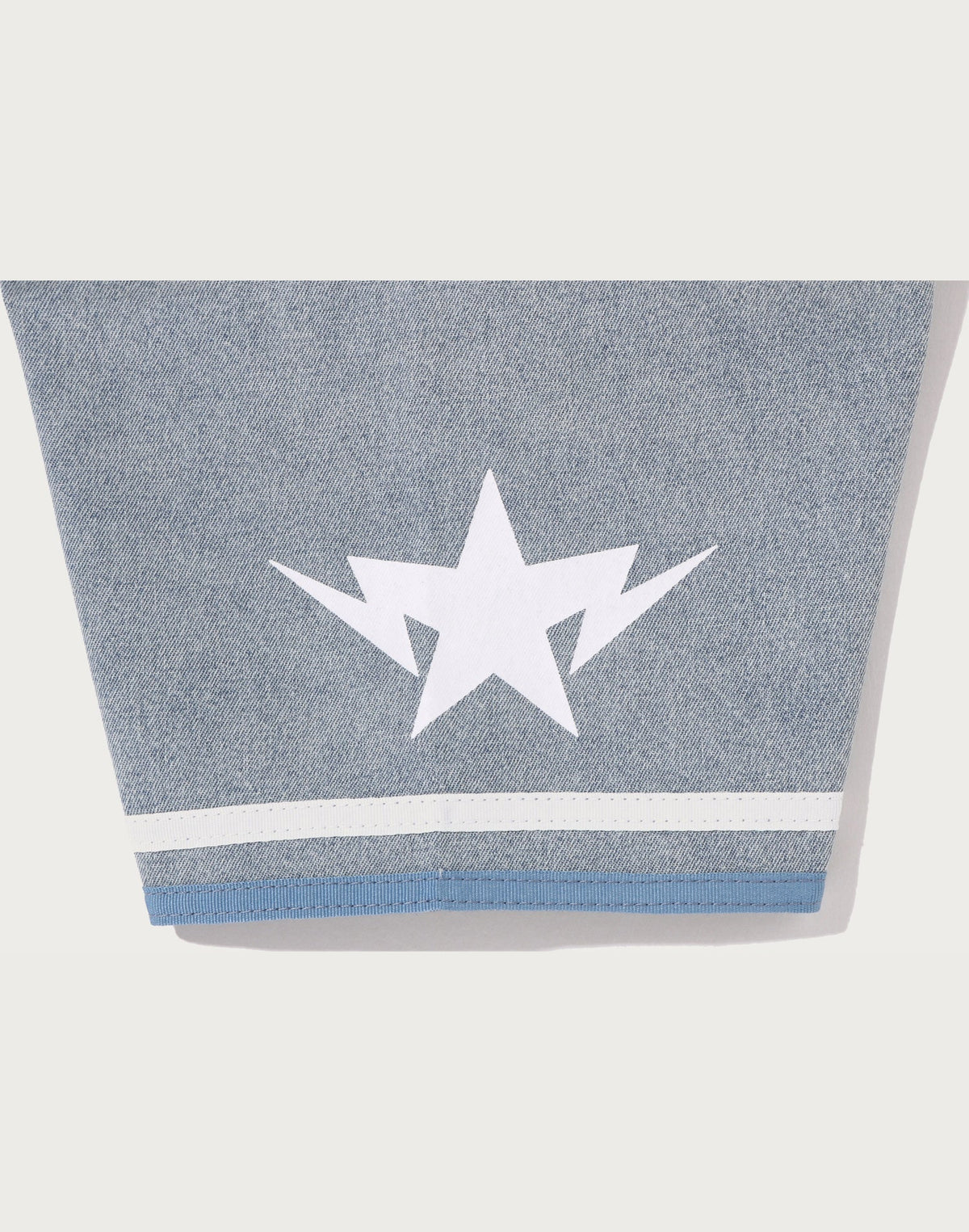 MULTI LOGO DENIM CROPPED BASEBALL SHIRT LADIES