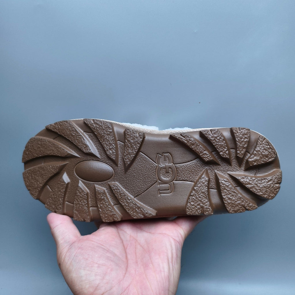Sand Fluffy Big Logo Casual Slippers