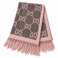 Gucci Style GG Herringbone Fringe Scarf