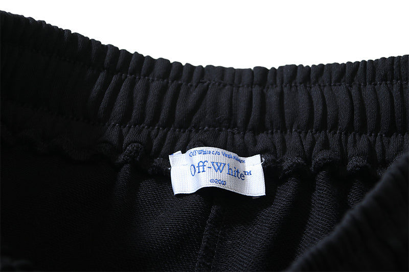 Off-White Arrow Print Casual Trousers – Straight Loose Fit