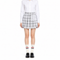 Women's Plaid 4-Bar Pleated Mini Skirt | Thom Browne
