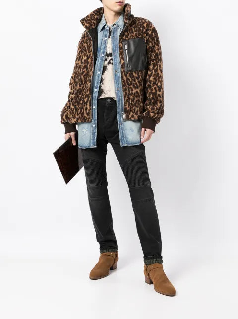 AMIRI leopard-print bomber jacket