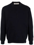 Golden Goose round-neck sweater in dark blue cotton