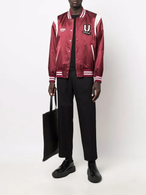 Undercoverism logo-patch baseball jacket