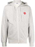 Comme Des Garçons Play logo-patch zip-up hoodie