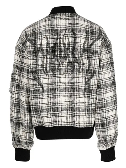 Haculla tweed zipped bomber jacket