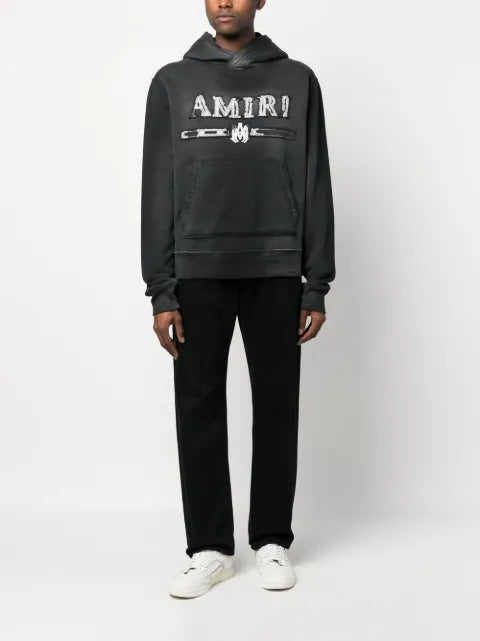 AMIRI faded-effect logo hoodie