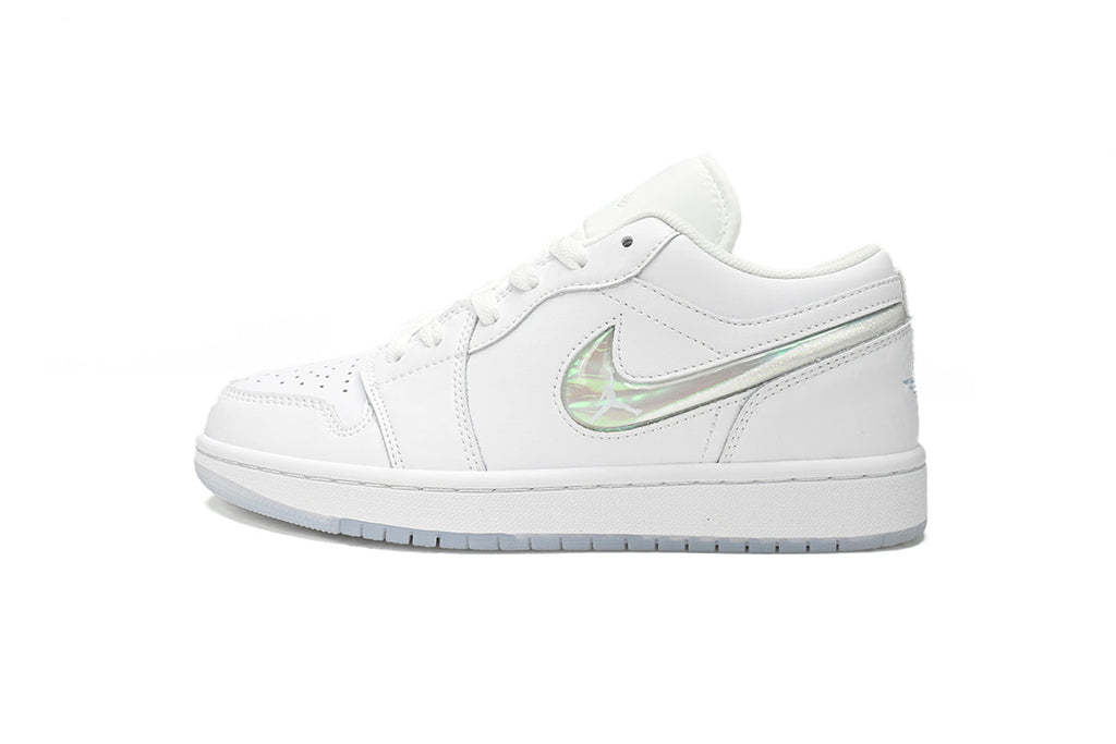 Rsnow Air Jordan 1 Low SE GS Glitter Swoosh FQ9112-100