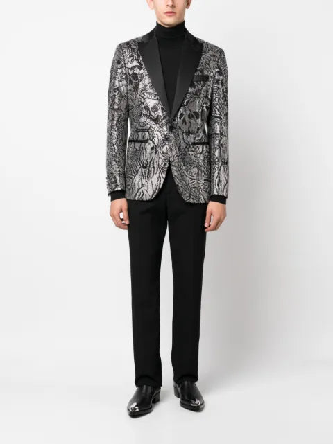 Philipp Plein blazer lord fit tattoo