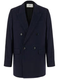 AMI Paris double-breasted virgin-wool blazer