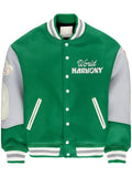 SAINT MXXXXXX Pigeon Varsity graphic-print bomber jacket