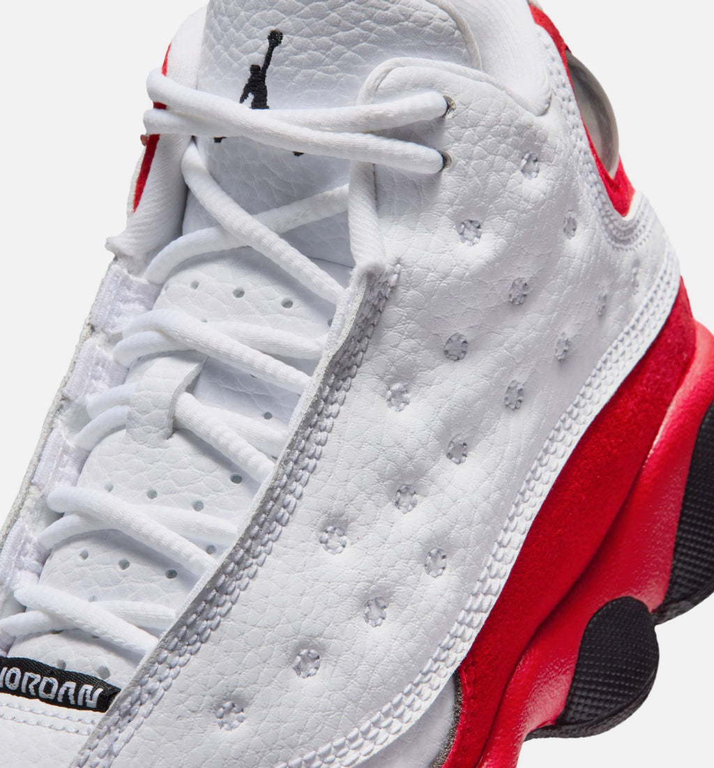 Air Jordan 13 Retro White and University Red Preschool Shoes - White/Black/Red