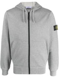 Stone Island Compass-motif drawstring cotton hoodie