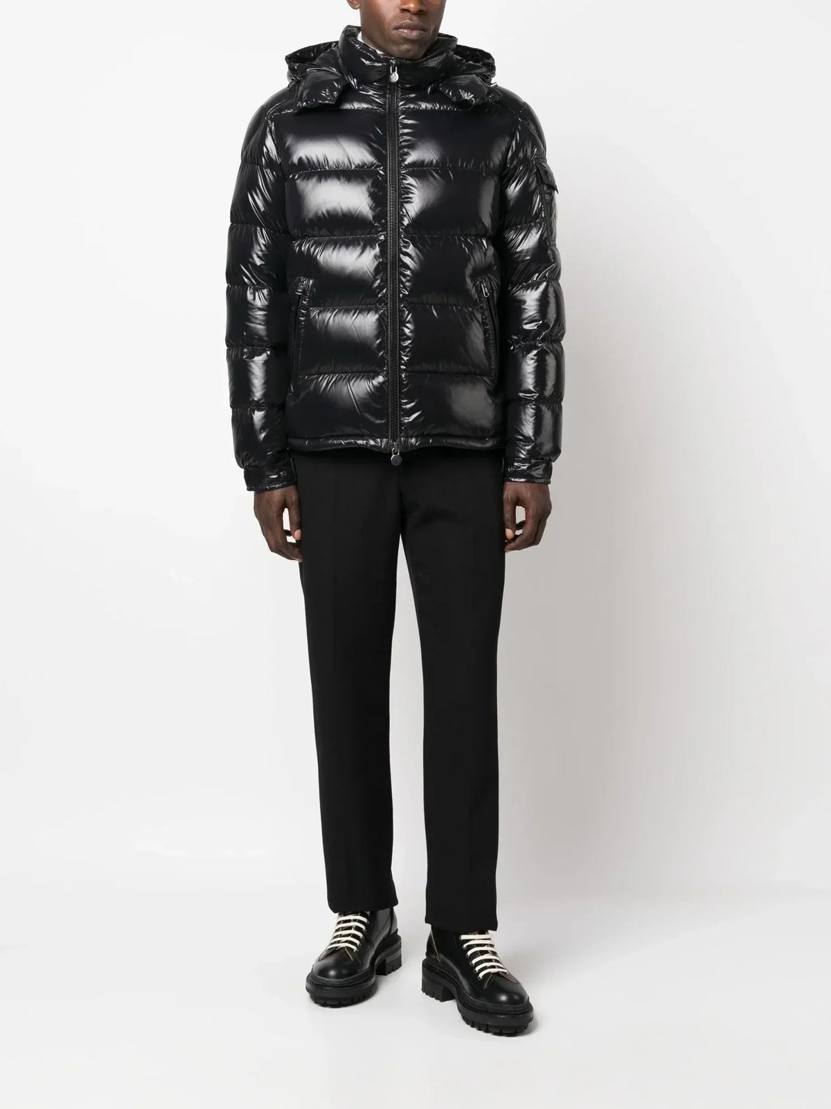 Moncler Maya Down Jacket in Matte Black