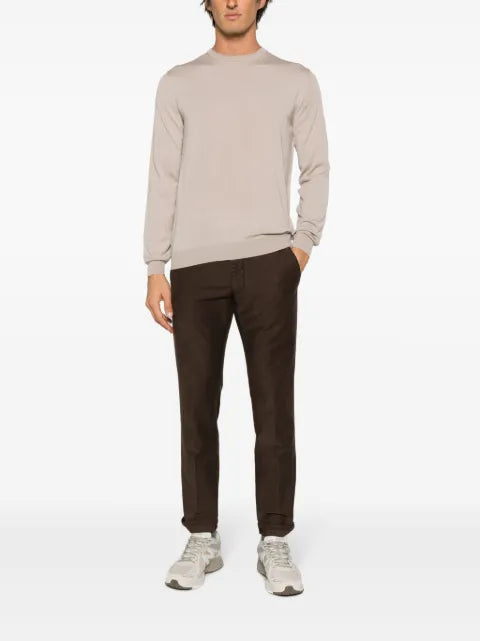 Zanone virgin wool blend crew-neck jumper