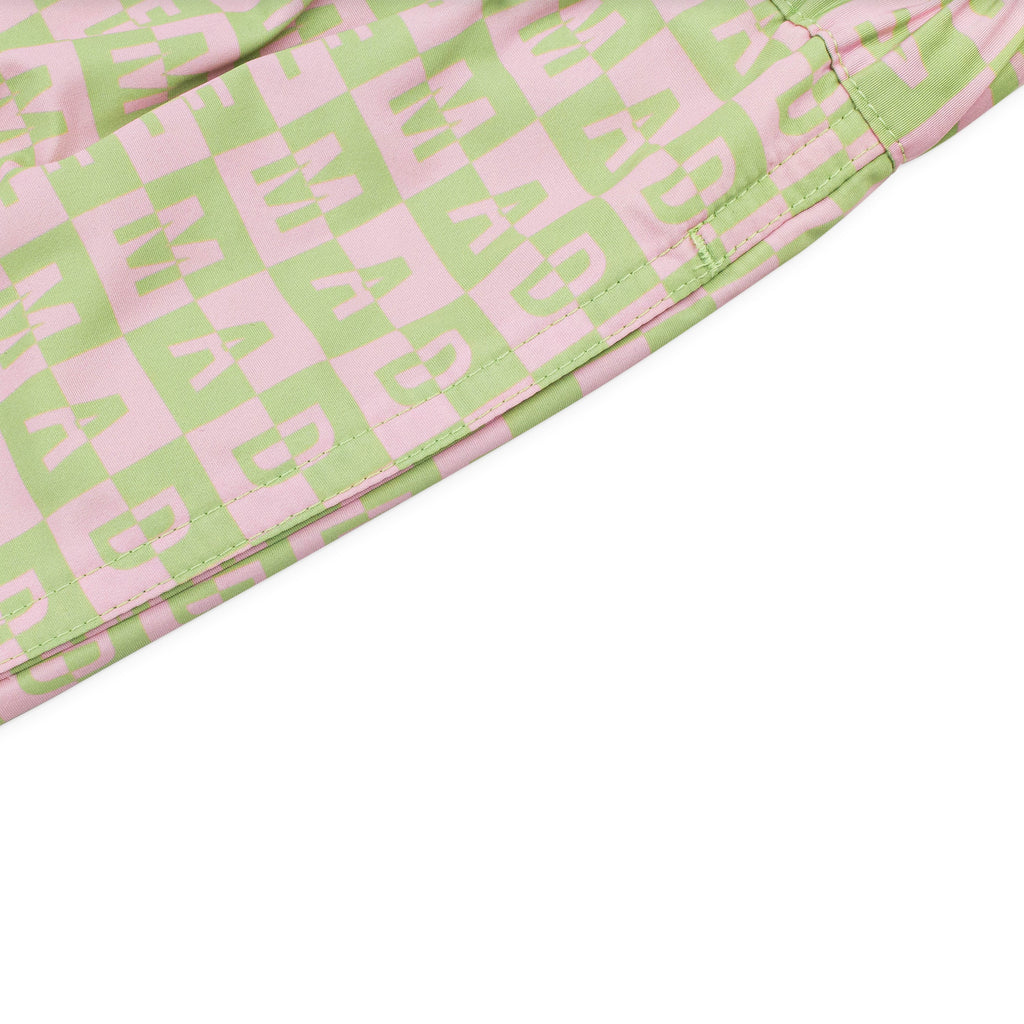 CHECKERED LOGO PINK TRACK PANTS