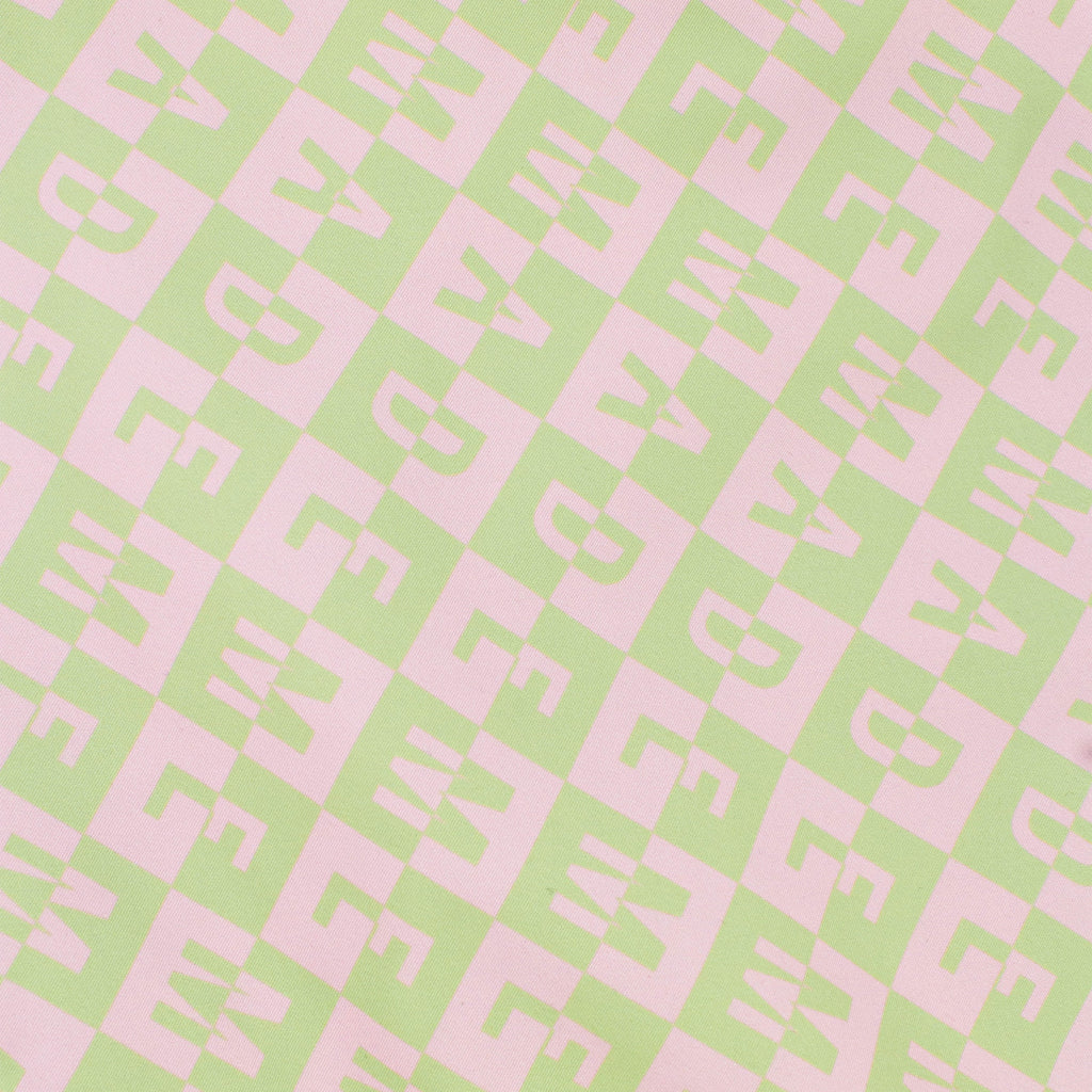 CHECKERED LOGO PINK TRACK PANTS