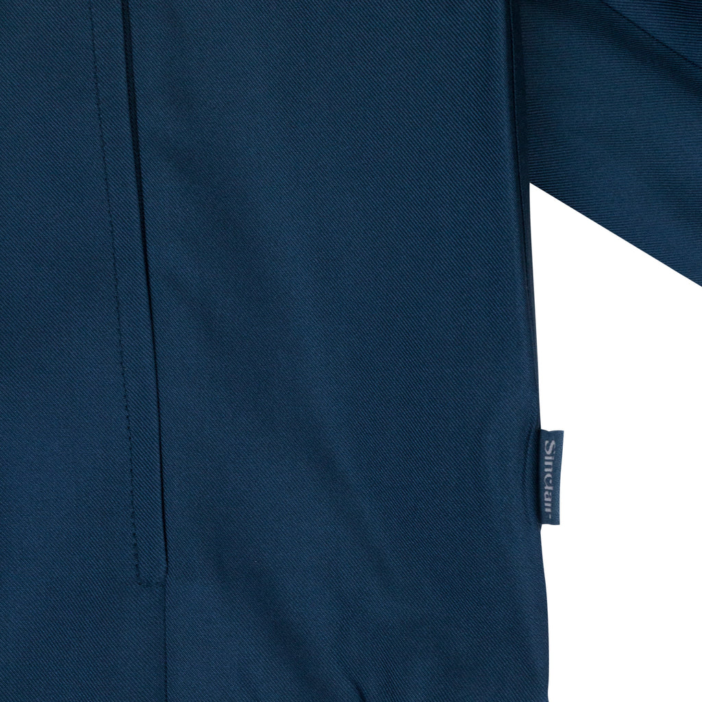 NAVY SILK TRACK JACKET