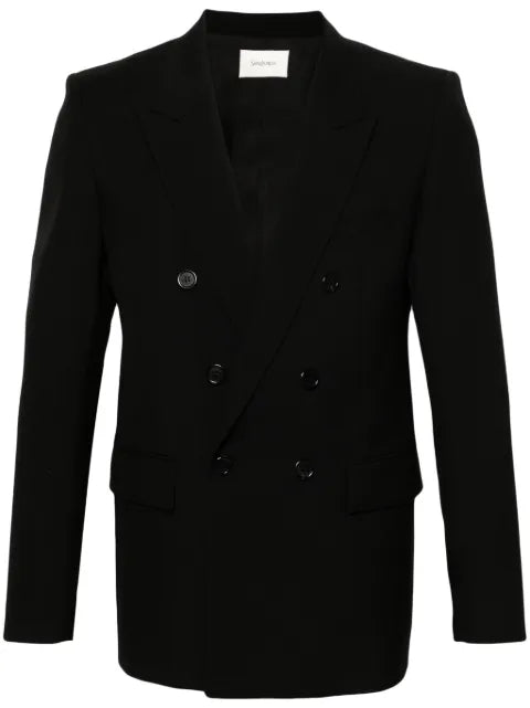 Saint Laurent double-breasted jacket in wool gabardine
