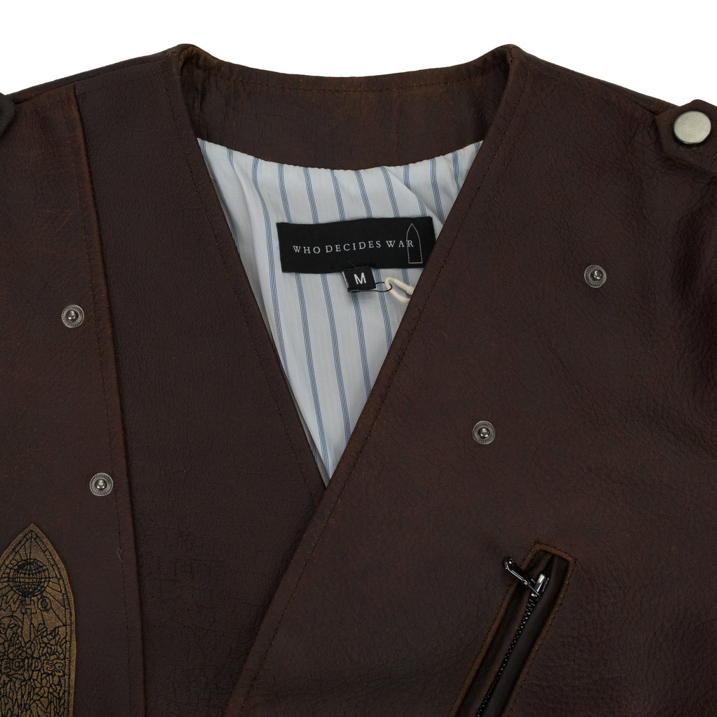 BROWN PERFECTO LEATHER JACKET