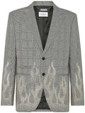 Philipp Plein rhinestone-flame embellished blazer