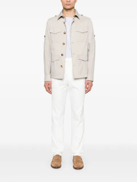Brunello Cucinelli lightweight water-resistant Techno cotton unlined safari jacket