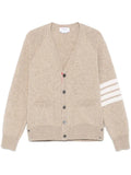 Thom Browne shetland wool 4-Bar relaxed fit V-neck cardigan