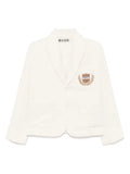 BODE embroidered logo-appliqué blazer