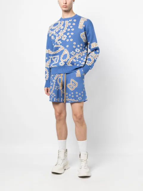 RHUDE bandana-knit sweater