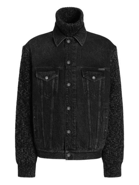 Dolce & Gabbana knitted-panel denim jacket