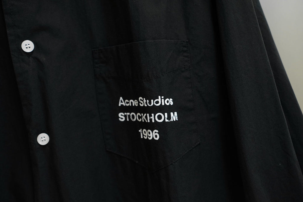 Acne Studios Stockholm 1996 Pocket‑Print Long‑Sleeve Button‑Down Shirt