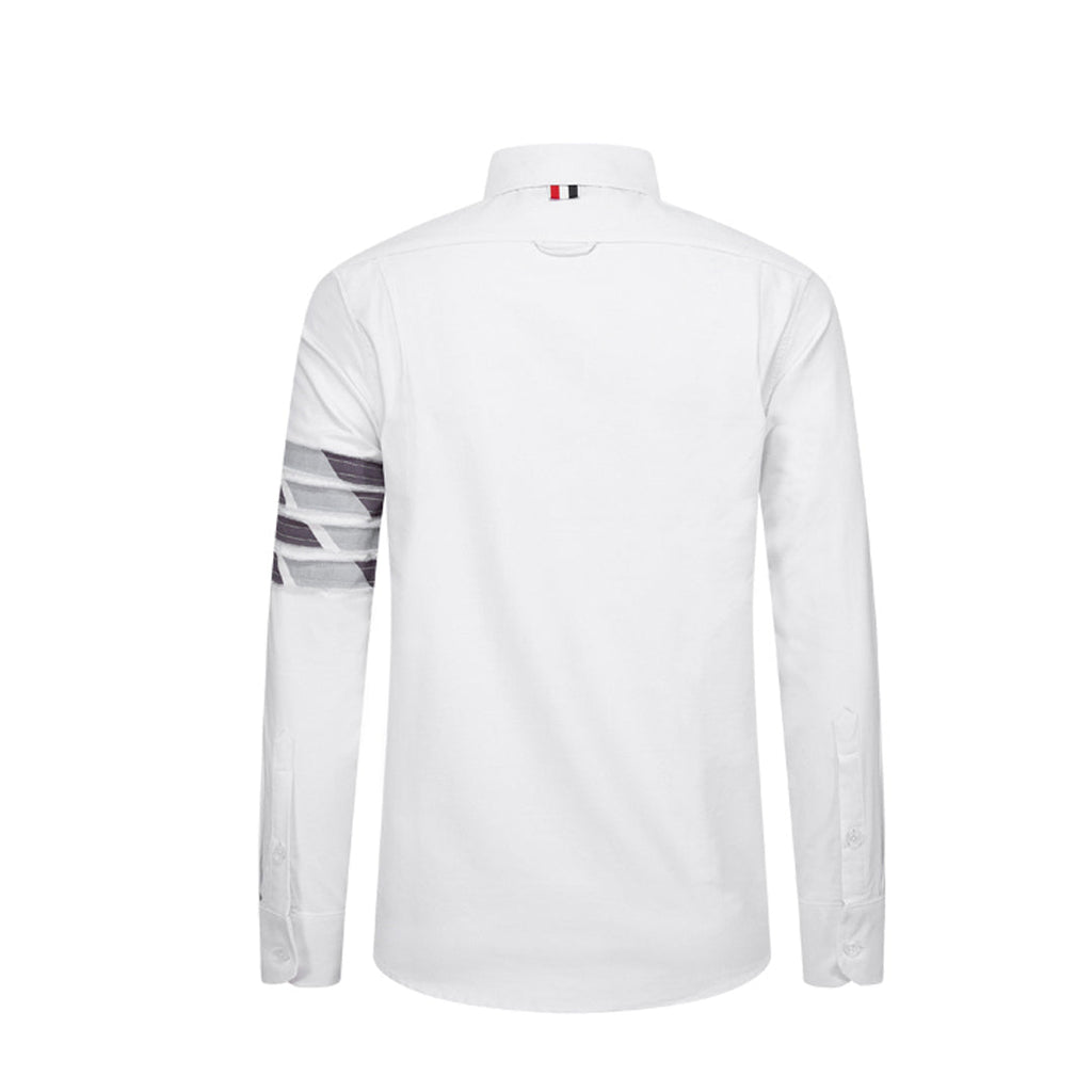 Men's Camouflage Oxford Shirt — Partial Button Front | Thom Browne