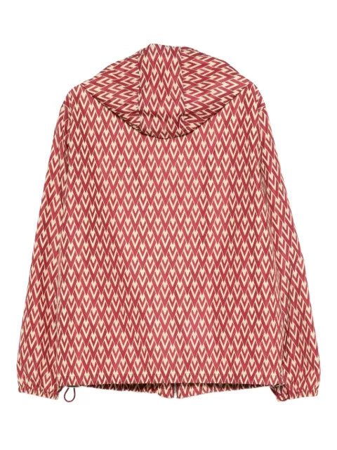 Valentino Garavani geometric-pattern hooded jacket