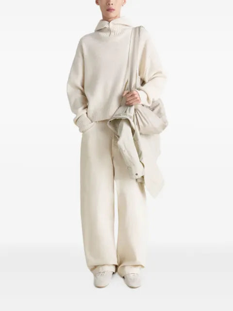 LEMAIRE ribbed-trim hoodie