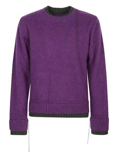 sacai double-layered ribbed sweater