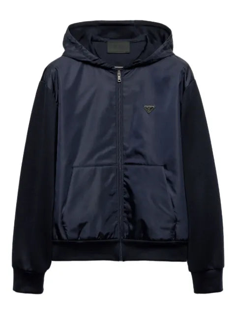Prada drawstring-hood zip-up jacket