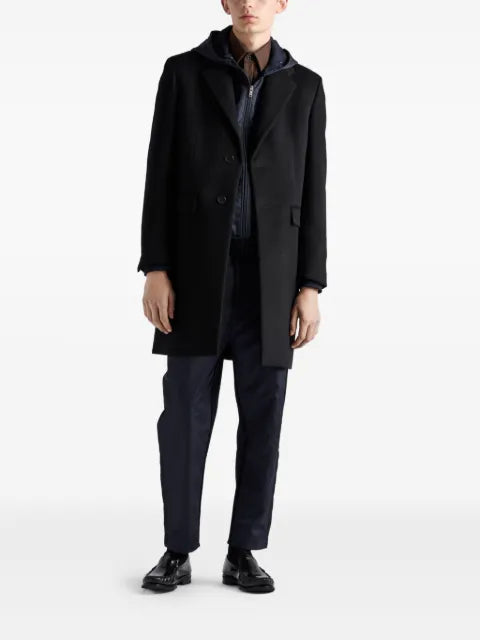 Prada drawstring-hood zip-up jacket