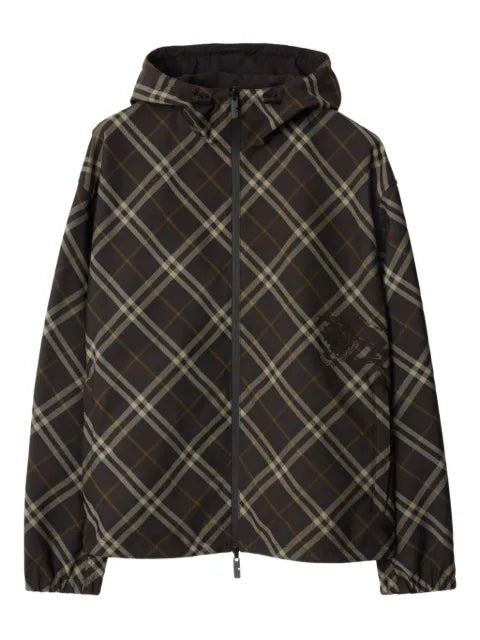 Burberry  reversible check hooded jacket