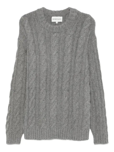 BOMPARD cable-knit crew-neck sweater