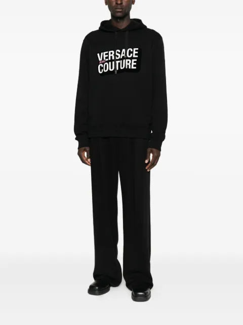 Versace Jeans Couture logo-lettering hoodie