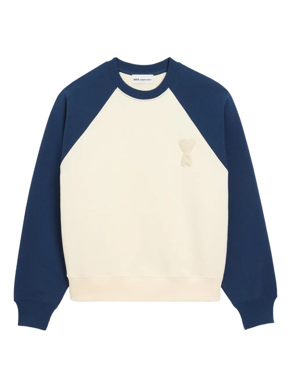 AMI Paris Ami de Coeur Knitted-Patch Sweatshirt