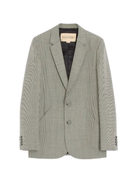 Valentino Garavani single-breasted wool jacket with houndstooth pattern