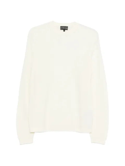 Emporio Armani virgin-wool sweater with a check motif