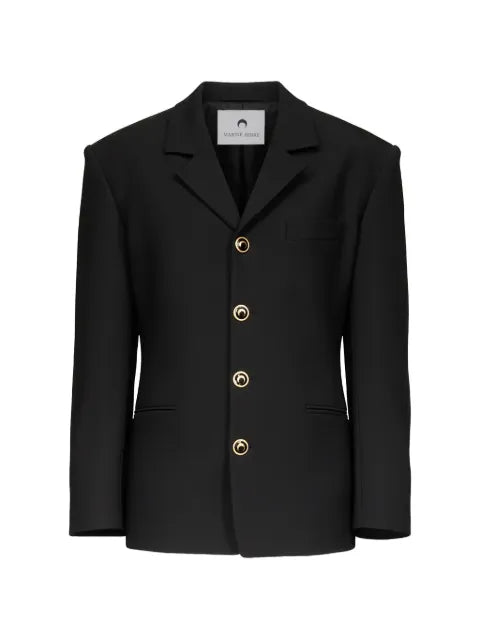 Marine Serre tailored wool serge gold-buttons jacket