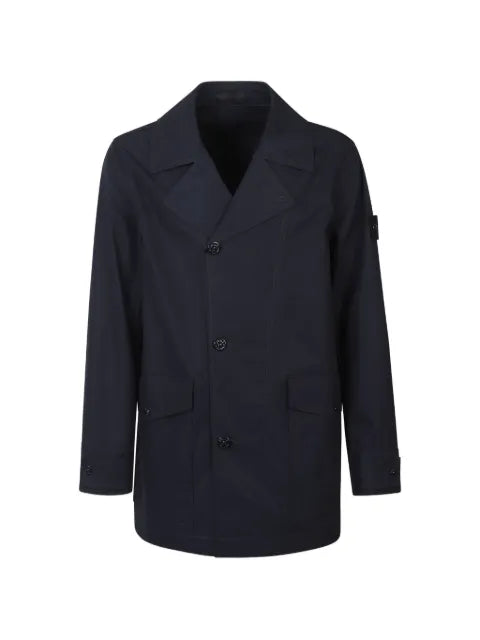 Stone Island 4100046 all-weather cotton canvas ghost pea coat