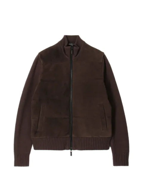 James Perse suede zip-up jacket