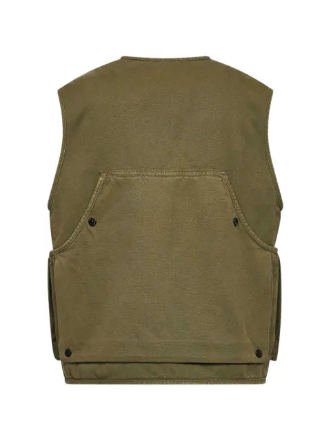 Stone Island 6100007 organic Panama cotton 'old'effect vest