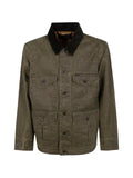 Filson grid-pattern corduroy-collar jacket