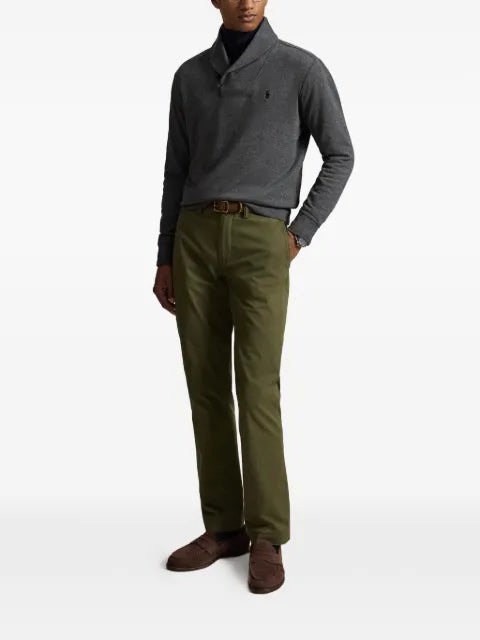 Polo Ralph Lauren shawl-collar embroidered Pony sweater
