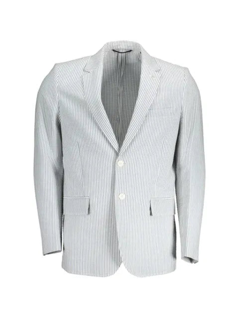 Gant notch-lapels striped blazer